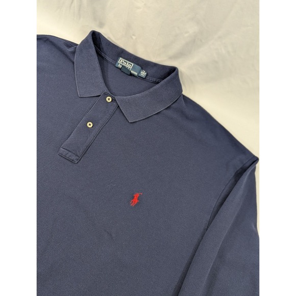 Polo Ralph Lauren Other - Vintage Polo Ralph Lauren Long Sleeve Polo Shirt Size 4XLT 4XL Tall Blue Collar